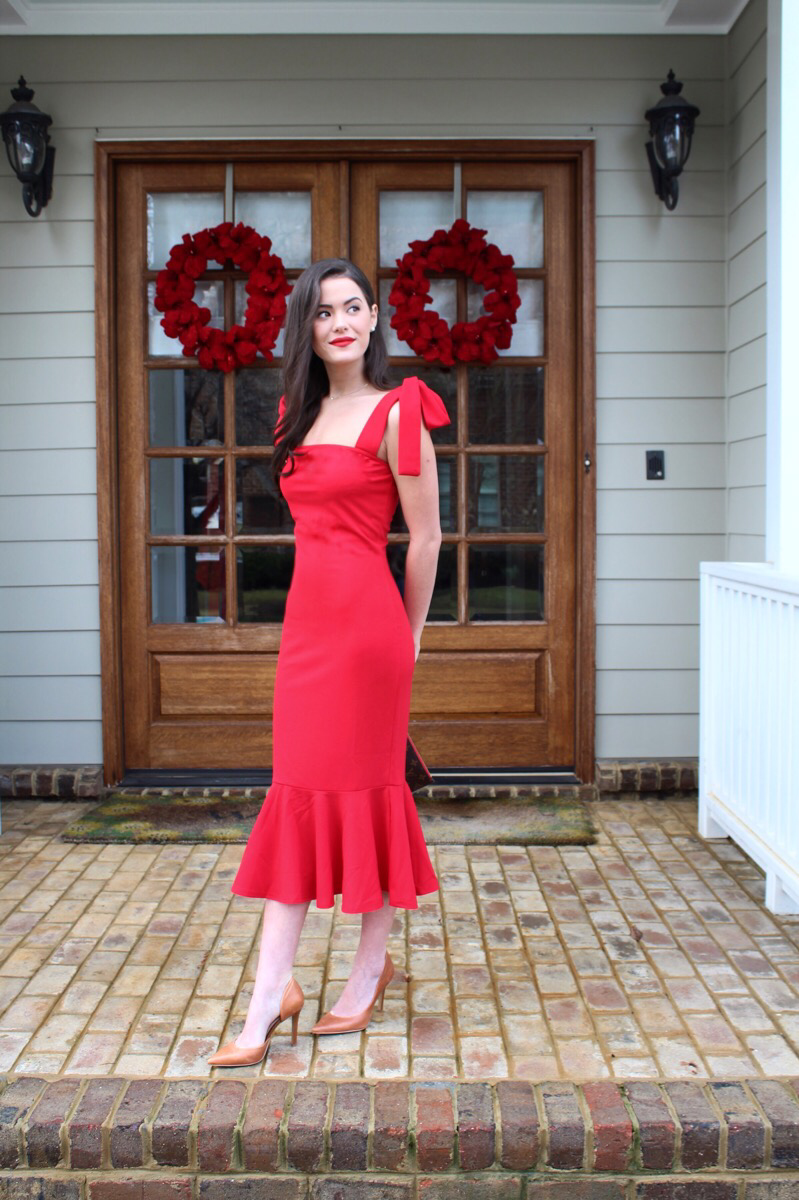 red valentines dress