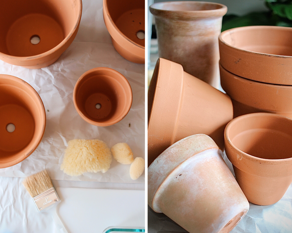 DIY Aging Terracotta Pots - Thistle Key Lane