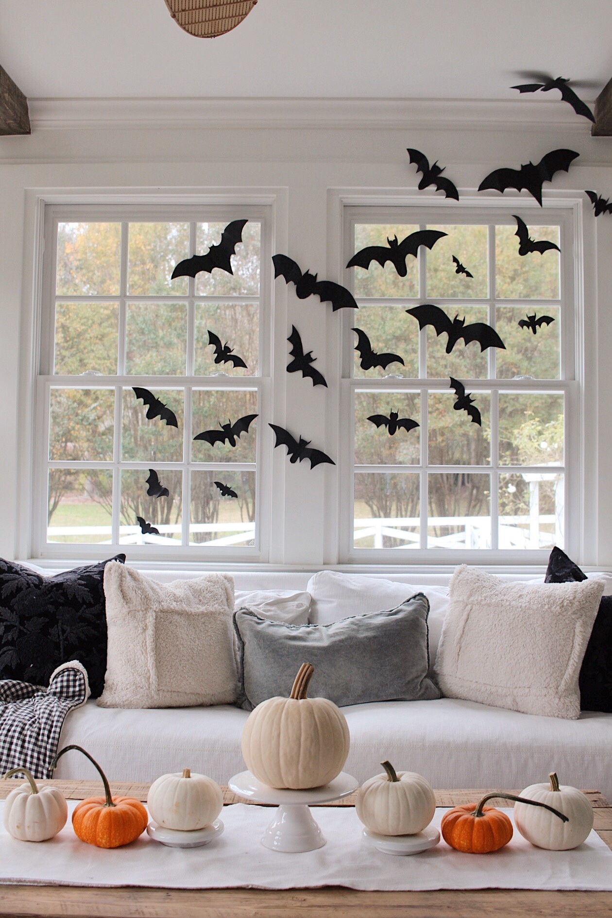 Halloween Decor with DIY Bats - Musings by Madison