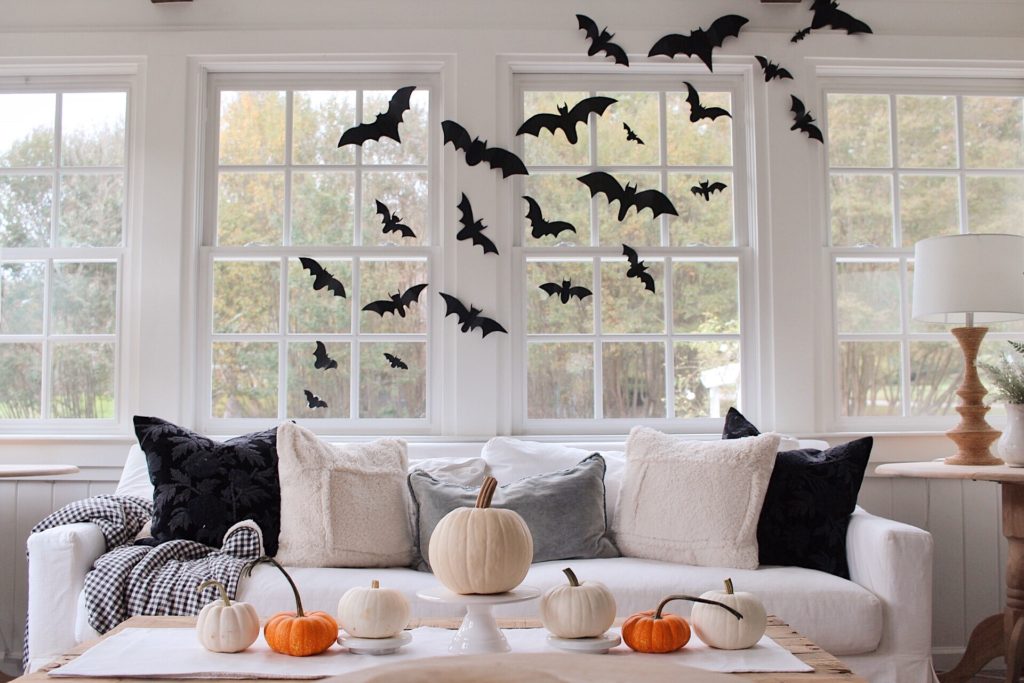 Halloween Decor with DIY Bats - Musings by Madison