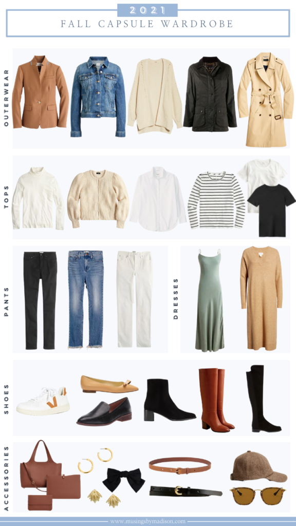 2021 Fall Capsule Wardrobe - Classic Fall Outfit Ideas + Closet Essentials
